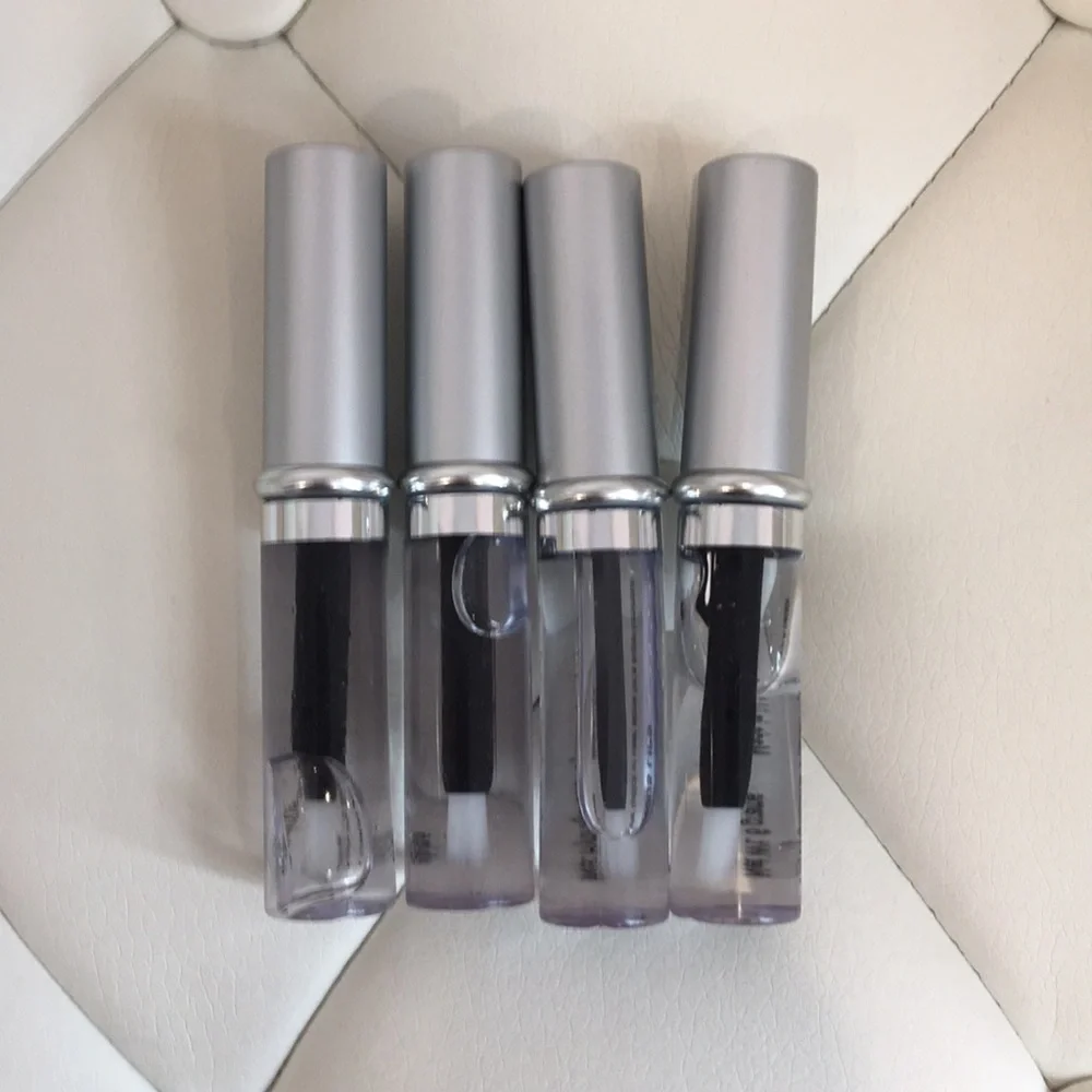 4 clear lip glosses